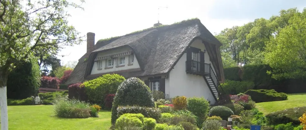 toit de chaume à Baye